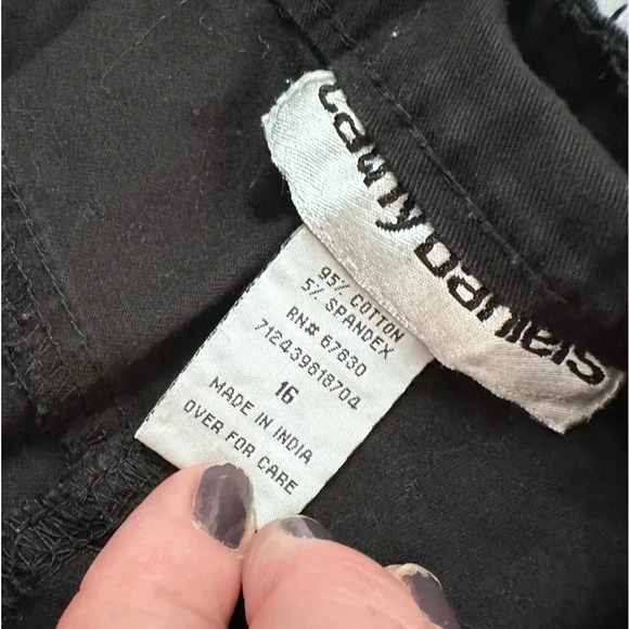 Cathy Daniels 16 black cropped cotton spandex blend pants - Picture 9 of 9